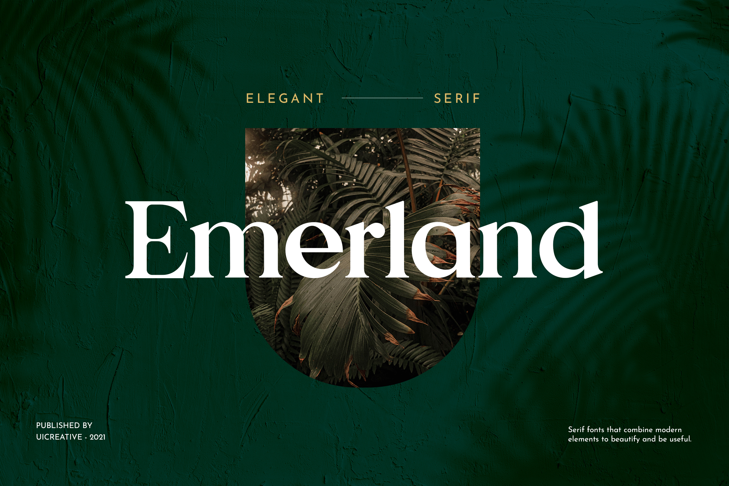 Ejemplo de fuente Emerland Serif Regular